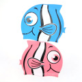 Children's Cartoon Fish Swimming Cap Silicon Waterproof Protect Ear Shark Shape Swim Pool Caps